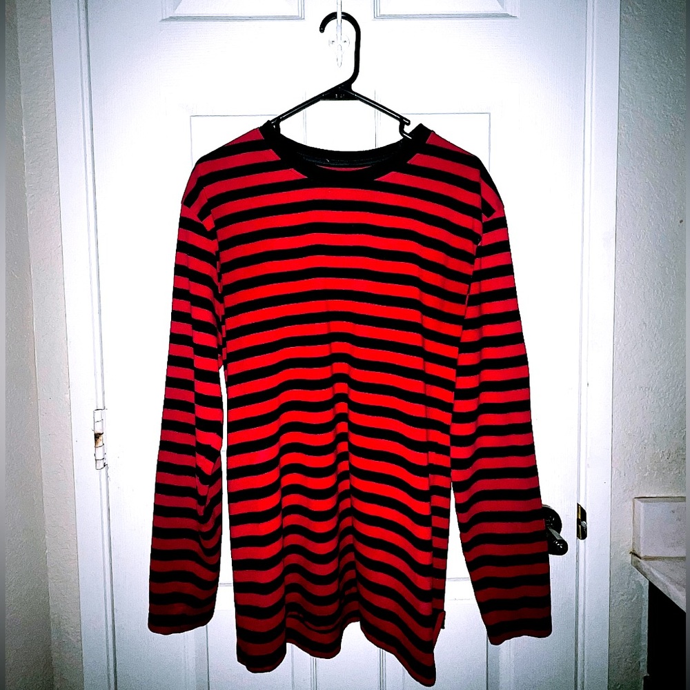 Red Striped Medium sized long sleeve shirt